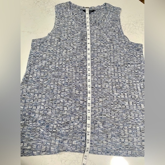 Liverpool Los Angeles Women’s Scoop Neck Knit Grey/Blue Heathered Tank SZ L - Picture 6 of 6
